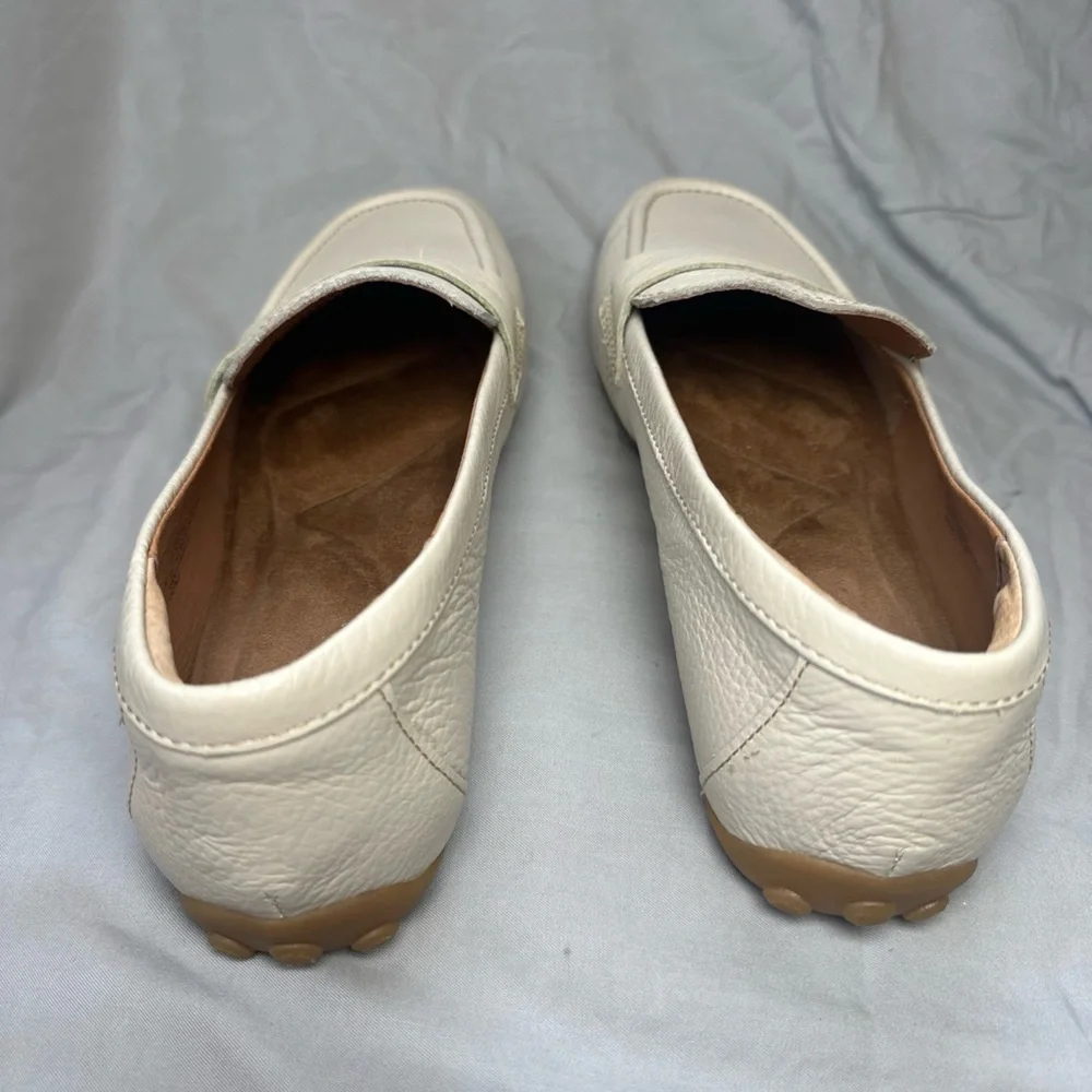 Sofft Women’s Leather Allie Penny Loafers Cream Leather Size 8M New - Picture 4 of 7